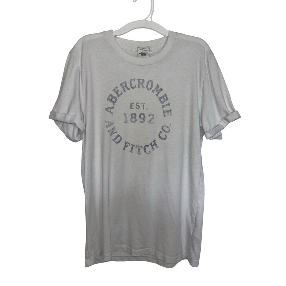 Abercrombie & Fitch White Muscle T-Shirt Men’s Medium Y2K